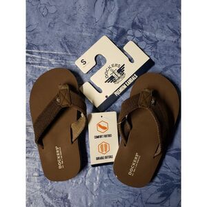 Dockers Youth Boys Flip Flop Dress Premium‎ Sandals Size Small 11-12